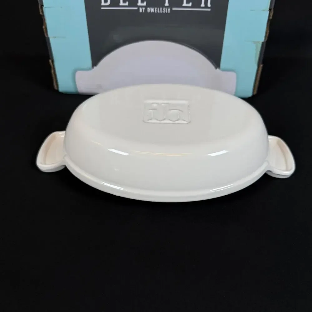 Bel Fer by Dwellsix Limited Edition 8' Au Gratin Enameled Cast Iron White New